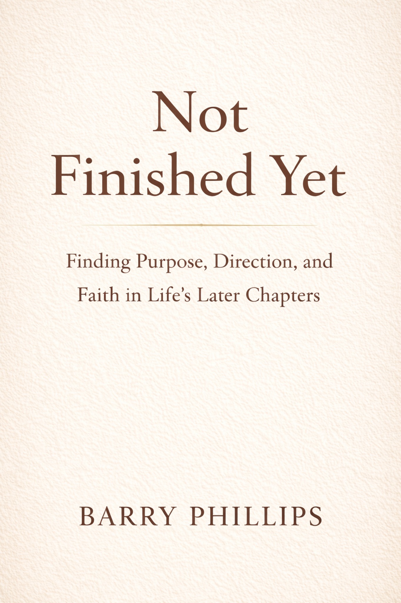 Not Finished Yet book cover
